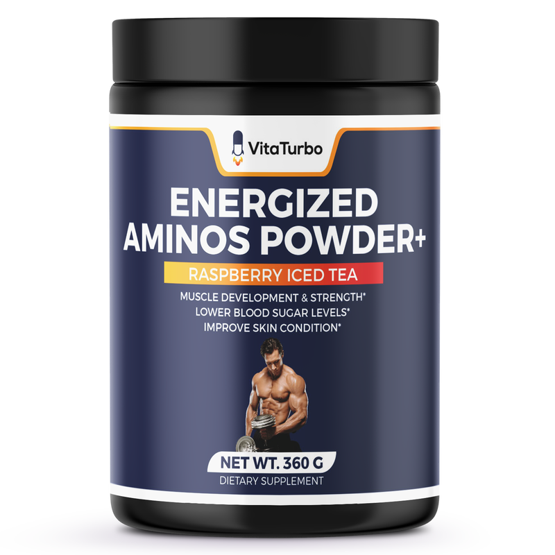 Energized Aminos Powder+ (Raspberry Iced Tea) - 360 Grams