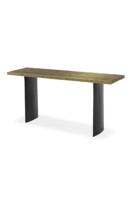 Brushed Brass Finish Console Table | Eichholtz Vauclair