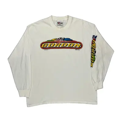 Chase Authentics Nascar Long Sleeve T-Shirt - XL White Cotton