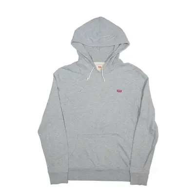 LEVI'S Hoodie Grey Pullover Mens S