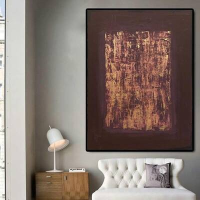 Large Abstract Original Bordeaux Painting On Canvas Oil Contemporary Wall Art Handmade Fine Art Wall Decor | BORDO
