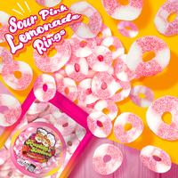 Sour Pink Lemonade Rings - Irresistibly Chewy Gummy Treats for Sweet and Sour Lovers candy