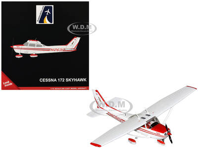 Cessna 172 Skyhawk Aircraft N12631 Red and White Gemini General Aviation Series 1/72 Diecast Model Airplane by GeminiJets
