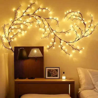 USB Bendable Branch Light, 1 Count 96 LED Tree Shaped Ambient String Light, Decorative Light String for Home Indoor Party Wed...