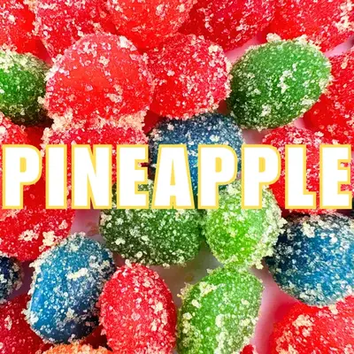 Cuza's Super Sour Pineapple Gushies, Super Sour Candy, Incredible Sour Gummies, Sensational Extra Sour Gummy Candies