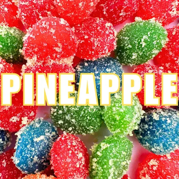 Cuza's Super Sour Pineapple Gushies, Super Sour Candy, Incredible Sour Gummies, Sensational Extra Sour Gummy Candies