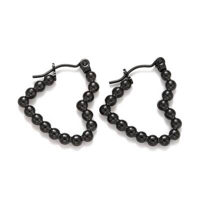 Heart 304 Stainless Steel Hoop Earrings for Women