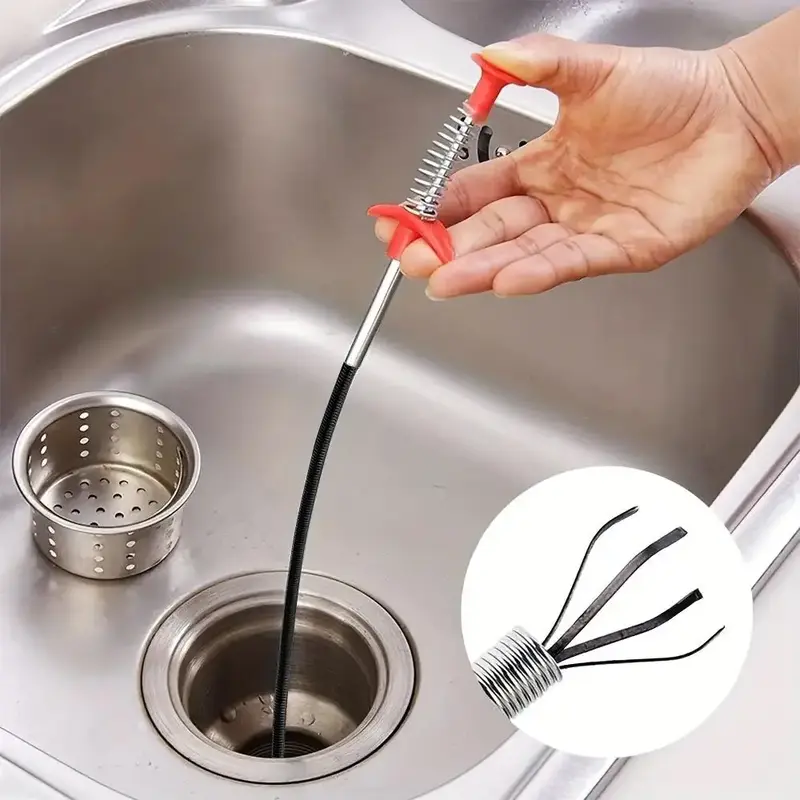 Multifunctional Drain Clog Remover Tool, Universal Pipe Clog Remover, Household Plumbing Tool for Home