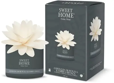 Sweet Home Collection Diffusore Di Aromi Corteccia Di Betulla E Ambra Bianca 200 Ml
