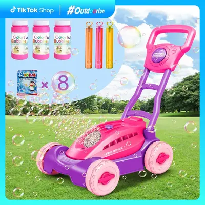 Zerhunt Bubble Lawn Mower for Kids, Portable Bubble Blowing Machines, Indoor and Outdoor Gardening Toys, Birthday Party Chris...