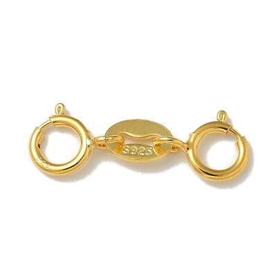 S925 Sterling Silver Double Spring Ring Clasps