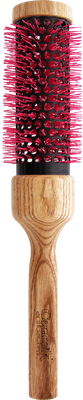 Tek - Ceramic Thermal Brush Ø 1.42 in | Styling & Blow-Drying for Long Hair, Natural Wood Handle