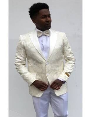 Floral-100 KA224-12 White - Mens Wholesale Blazers