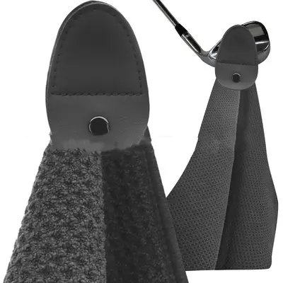 Golf Microfiber Waffle Sports Towel | Color: Black