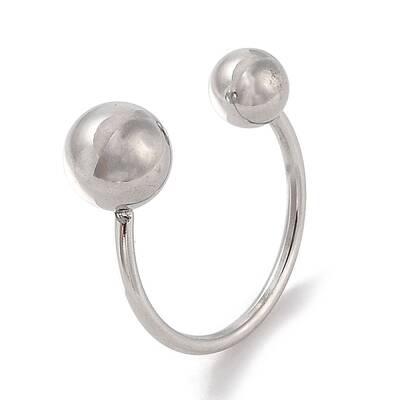 Non-Tarnish 304 Stainless Steel Round Cuff Rings for Women