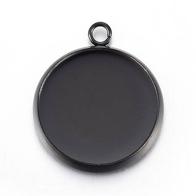 Stainless Steel Pendant Cabochon Settings
