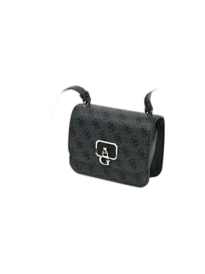 Guess, Carbone, Fabric Shoulder Bag, Black, 79780, 18.5 x 14.5 x 7 cm, Women's