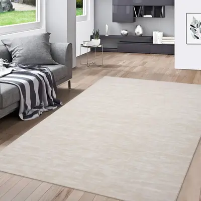 Garvee Cream White 3x5 Small Bedroom Rug Machine Washable Low Pile Non Slip Sturdy High Quality Pet and Kids Friendly Cream L...