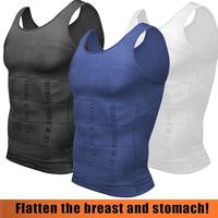 Mens Body Shaper Tummy Vest Compression Shirts Menswear Male Compression Shirt Tank Top Shapewear Workout Tighten Abdomen Und...