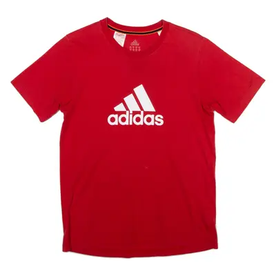 ADIDAS Boys T-Shirt Red XL
