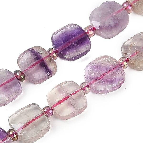 Natural Colorful Fluorite Beads Strands