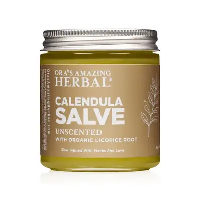 Ora's Amazing Herbal Calendula Salve - Unscented Gentle Moisturizer with Organic Licorice Root for Dry Irritated Skin Care