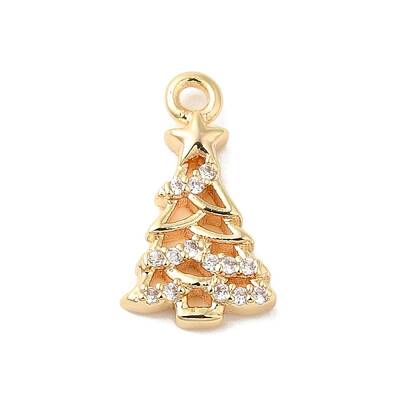 Brass Micro Pave Cubic Zirconia Charms