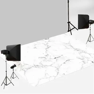 Aperturee White Marble Texture Floor Backdrop For Photography | Floor Drops For Photography | Fabric Floor Mat Photography | ...
