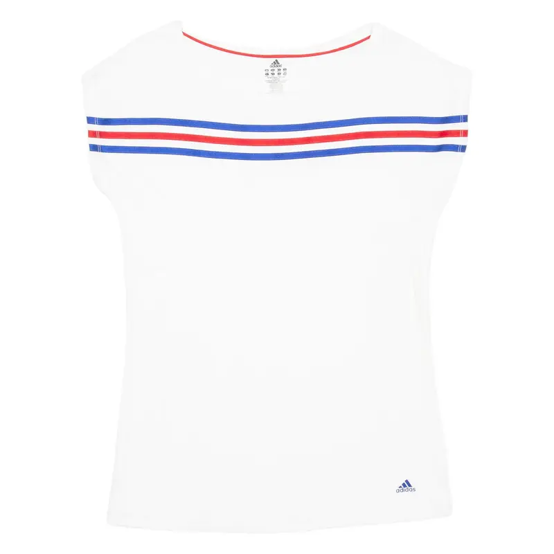 ADIDAS Womens T-Shirt White Sleeveless M