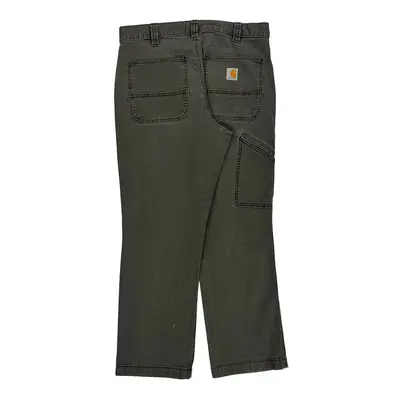 Relaxed Fit Carhartt Cargo Trousers - 34W 28L Grey Cotton Blend