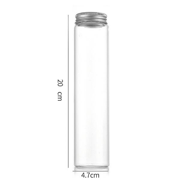 Column Glass Screw Top Bead Storage Tubes