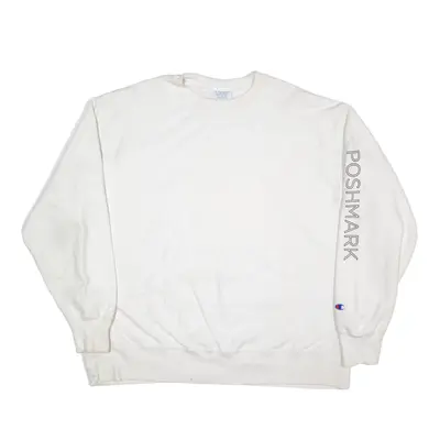CHAMPION Reverse Weave Sweatshirt White Mens 2XL