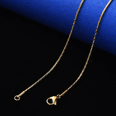 PVD Vacuum Plating 304 Stainless Steel Boston Link Chain Necklace