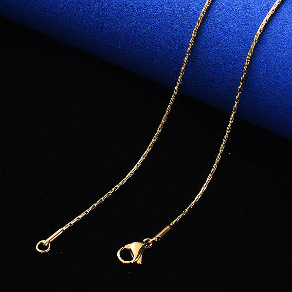 PVD Vacuum Plating 304 Stainless Steel Boston Link Chain Necklace