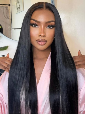 The 2nd Wigéå¶ç´£| Nadula Flash Sale Straight Hair Wigs 4x0.75 T Part Wig 180% Density And 7x5 Bye Bye Knots Pre-...