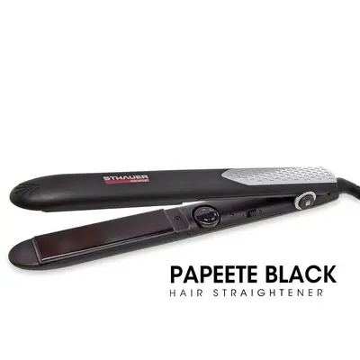 Hair straightener papeete - black ceramic - sthauer