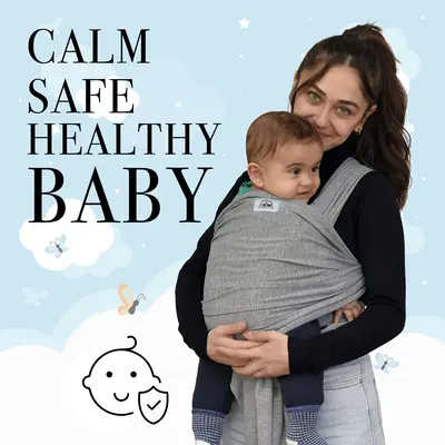 ANGELYCIA Baby Wrap Carrier, Baby Sling Carrier for Newborn to Toddler, Stretchy Soft Breathable Baby Carrier