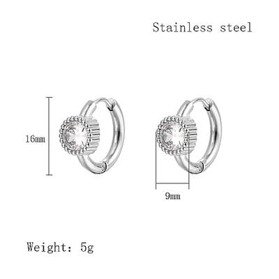 Cubic Zirconia Hoop Earrings