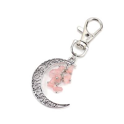 Antique Silver Palted Alloy Hollow Moon Pendant Decorations