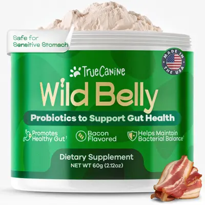 TRUECANINE Wild Belly Probiotics for Dogs – 8-Strain Formula for Joint Support, Mobility, Digestive Health & Skin Wellness ...