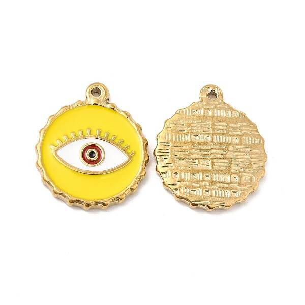 PVD Vacuum Plating 201 Stainless Steel Enamel Pendants