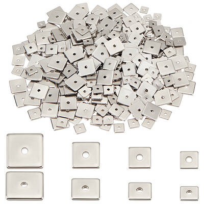 400Pcs 4 Styles 304 Stainless Steel Spacer Beads