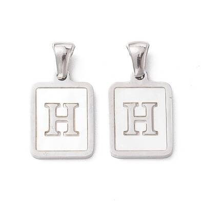304 Stainless Steel Pave Shell Pendants