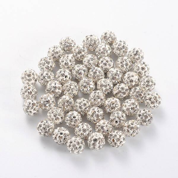 Polymer Clay Rhinestone Beads