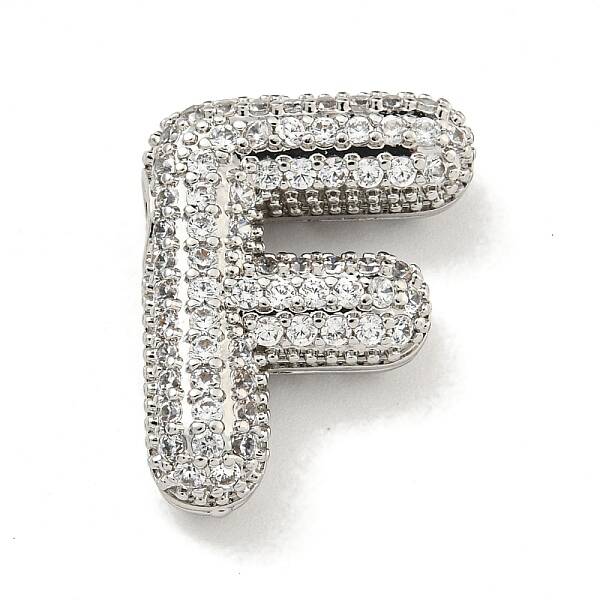Platinum Plated Brass Micro Pave Cubic Zirconia Pendants