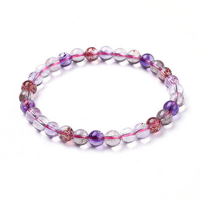 Natural Quartz Beads Stretch Bracelets