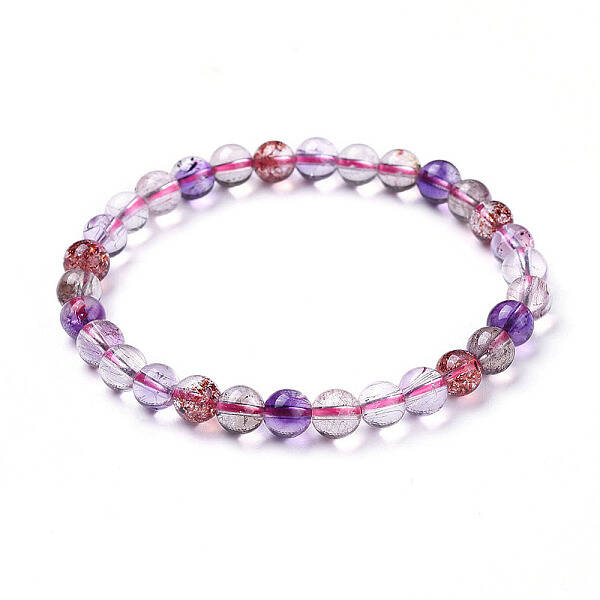Natural Quartz Beads Stretch Bracelets