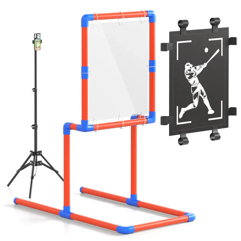 Joxpring Baseball Strike Zone Target - Interchangeable Transparent Or Fabric Targets,Sturdy PVC Frame, Adjustable Tripod Stan...