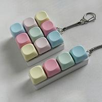 Keyboard-Style Fidget Toy Keychain - Portable Durable Backpack Accessory for Adults with 4 & 9 Key Design and Button Fidget ...