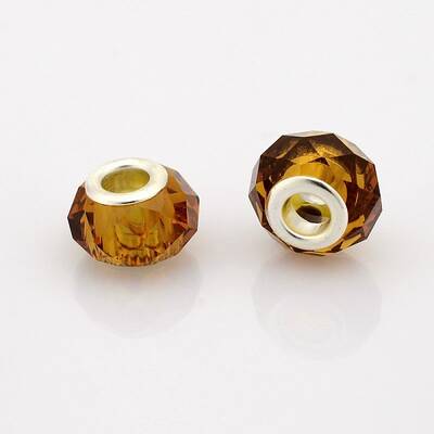 Faceted Glass European Beads